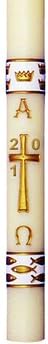 Gloria White Paschal Candle