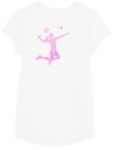 Badminton Federball Badmintonspieler Damen Mädchen Kinder T-Shirt Badminton Federball Badmintonspieler Damen Mädchen Kinder T-Shirt