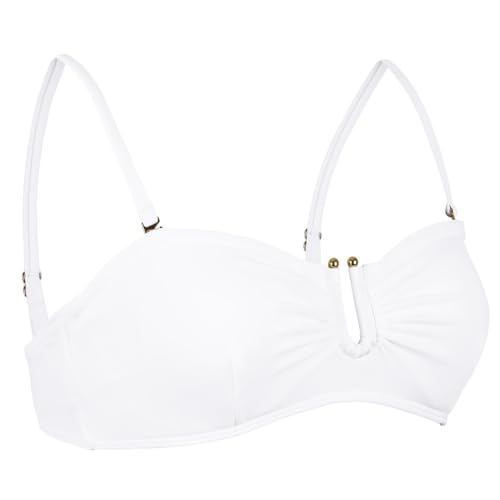 Hilor Women's Underwire Bikini Tops A-C Cup Push Up Supportive Swimsuit Top Bandeau Bathing Suit Swim Tops4