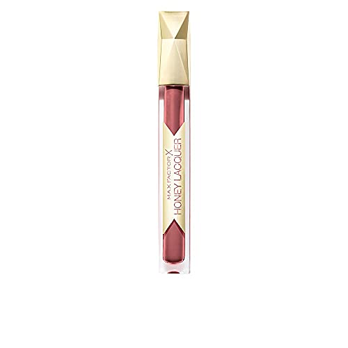 Max Factor Honey Lacquer Chocolate Nectar – Lippenstift Farbe, Lipgloss Glanz und Lipbalm Feuchtigkeit in Einem – Kräftige Farbe, geschmeidig und glänzend