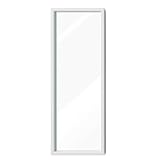 Lakenyon 22' x 64' Entry Door Glass Inserts Replacement, 1-Lite Clear Tempered Glass Insert Kit with White Frame, for Exterior Front Door.