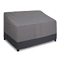 Easy-Going Waterproof Outdoor Loveseat Cover Heavy Duty Patio Furniture Couch Cover Windproof Durable (54Wx38Dx35H inch, Gray/Dark Gray)