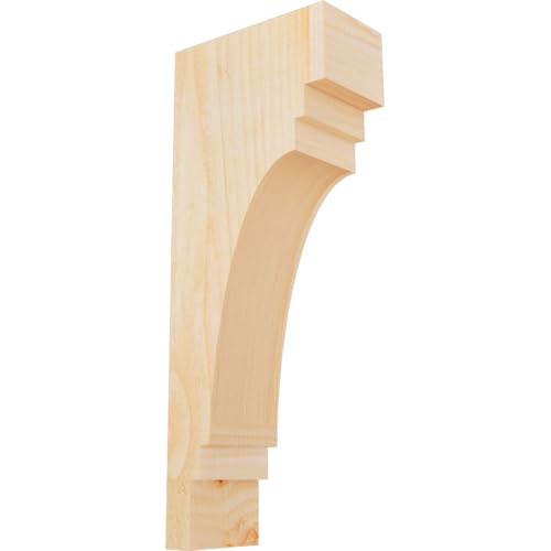 Ekena Millwork COR04X08X20PEC00RDF 4"W x 8"D x 20"H Pescadero Rough Sawn Corbel, Douglas Fir