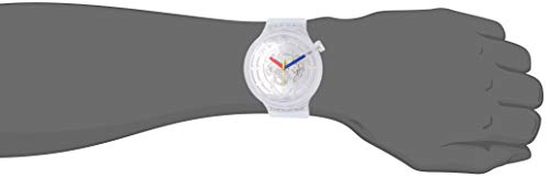 Swatch Big Bold Quartz Silicone Strap, Transparent, 25 Casual Watch (Model: So27E100) #TOP2