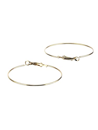 Plated Brass Hoops and Stud Earrings Set of 6