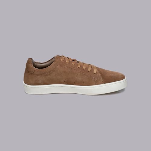 Image of HIDE & LEATHER Capri Tan Suede Sneakers Premium Comfort Style | Lightweight Casual Shoes