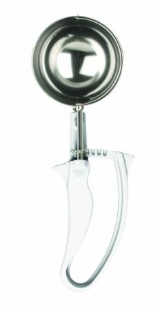 Thunder Group SLDS206G Disher, Size-6, 5-1/3 oz., Round Bowl, Blade extends Beyond Bowl, one-Piece Color-Coded EZ Grip Handle, Low Moisture Absorption, 18/8 Stainless Steel,