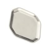 BESPORTBLE Edelstahl Snackplatte Quadratisch Rostfrei Stabile Servierplatte für Saucen Gewürze und Kleine Vorspeisen Spülmaschinenfest Vielseitig Einsetzbar für Küche und Buffet