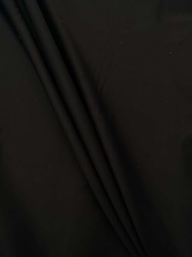 Coton italien Supima satiné VERCELLI noir 147,3 cm [20912]