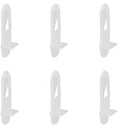 INCREWAY 30 Pack Shelf Support Peg, Plastic Cabinet Shelf Pins, Self-Locking Bracket Clips for Su...