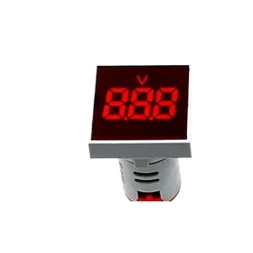 Compteur de courant de tension LED AC 20-500V 1-100A rond vert pour tableau électrique