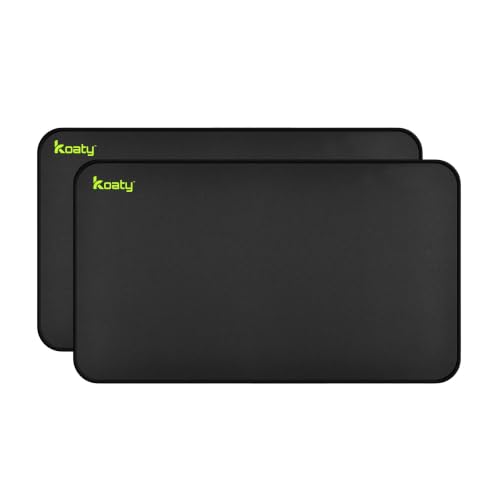 Image of Large Mouse Pad for PC, Pack of 2, 350x250mm, Anti-Slip, Black