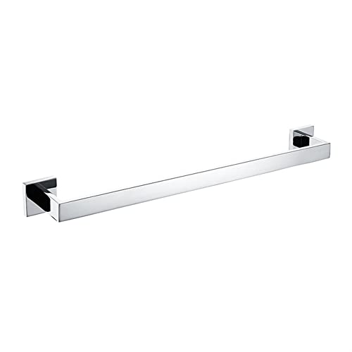 Porte-serviettes en acier inoxydable barre simple support mural poli - 2