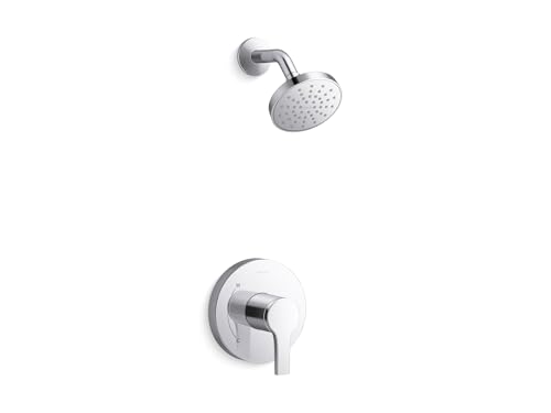 Kohler TS35321-4G-CP, Elate Rite-Temp Shower Trim with Single Function 1.75 GPM Showerhead, Polished Chrome, Sleek Shower Fixture, Easy to Clean by Kohler - Used condition - CA$74.87