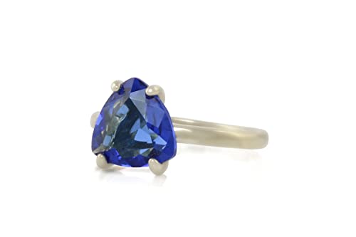 Bague saphir bleu argent 925 accessoire de mode pour sublimer vos tenues de tous les jours