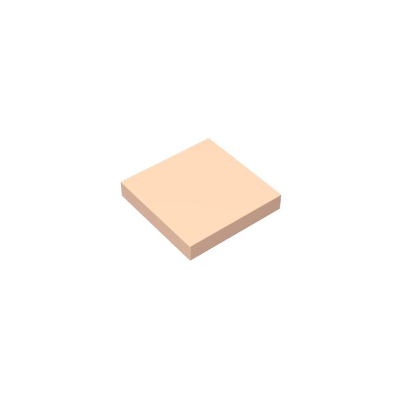 Gobricks 3068 Foundation Plate Tile 2x2 with Groove 50 Pieces GDS-561 Compatible with Lego Building Blocks Color:Light Nougat — image 1
