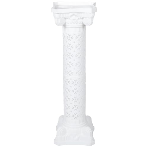 GANAZONO Roman Column Pot Roman Wedding Pillar Statues Decor Pot Holder Wedding Column Pedestal Urn Planter Plastic Flowerpot Rome White