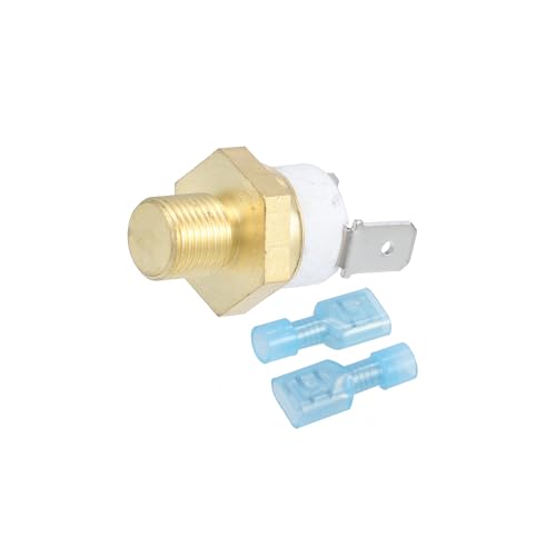 INFINAUTO Interruptor universal de sensor térmico de temperatura del ventilador de refrigeración del motor de radiador automotriz 1/8 pulgadas NPT 145-160 grados encendido 124 grados apagado diseño