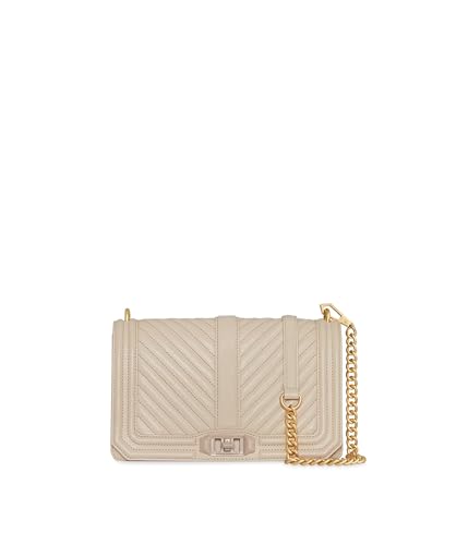 Rebecca Minkoff Chevron Quilted Love Crossbody, Stone