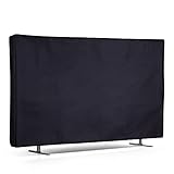 kwmobile ダストカバー 65インチテレビ用 - ファブリックケース テレビプロテクター フラットスクリーンテレビ用 - ダークブルー