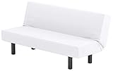 The Cotton Balkarp Cover Replacement, Size: 190cm Wide, Not 170cm ! is Custom Made for IKEA Balkarp Sofa Bed, Or Futon Slipcover (Cotton White)