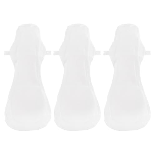 SKISUNO Compresas Menstruales Reutilizables de Algodón 3 Unidades 420 MM Diarios Lavables para Mujer Toallas Sanitarias Cómodas y Absorbentes para Uso Diario y Nocturno