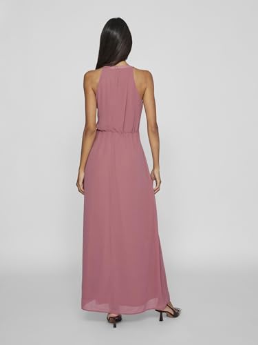Vila Damen Vimilina Halterneck Maxi Dress-Noos Kleid, Mesa Rose/Detail:Elastic,44 – Ansicht 5