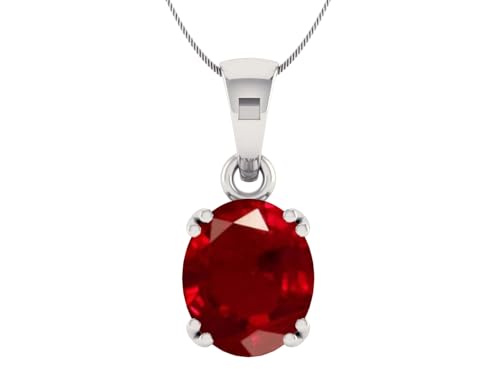 LMDPRAJAPATIS Natural Ruby Pendant Certfied Necklace 5.55 Carat precious Oval