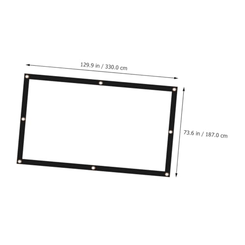Écran de projection pliable blanc 150" format 16:9 polyester anti-plis compact léger