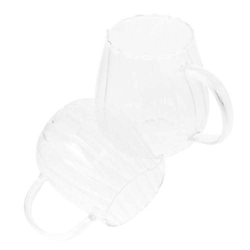 Veemoon 2 piezas Jarra para Leche y Bebidas Pequeña Resistente al Calor de Dispensador Multifunción para Café Té y Jugos Diseño Transparente y Práctico