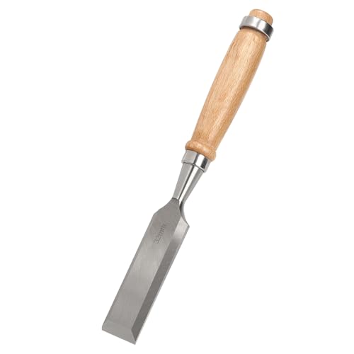 Flat Chisel Carpentry Tools Wooden Handle Cutting Tools Industrial Accessory 32mm. for. alloy. steel. durable. standards.. Chrome. a. Improved. durability. time..