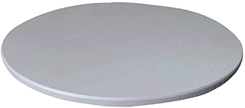 Yikko Mantel redondo antideslizante – 120 cm lavable elástico cubierta de mesa cubierta de poliéster resistente al agua para el hogar, fiestas, cenas de vacaciones o restaurantes (gris, 120 cm)