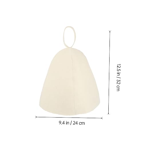 YARNOW 10 Stück Filz-Saunahut Wollfilzhüte Heißer Saunaanzug Spa-Sets Für Damen Fleece-Bademantel Graues Handtuch-Set Leichter Bademantel Bequemer Saunahut Tragbarer Saunahut – Bild 3