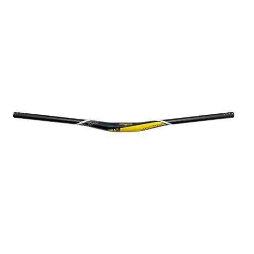 AZONIC | Guidon de vélo | VTT Downhill Freeride Mountainbike BMX | Aluminium 7050 T6 à Double épaisseur, Collier de Serrage 34,9mm, Poids : 375g | Flow Fat 35 Hausse de Guidon | Noir Jaune Cover