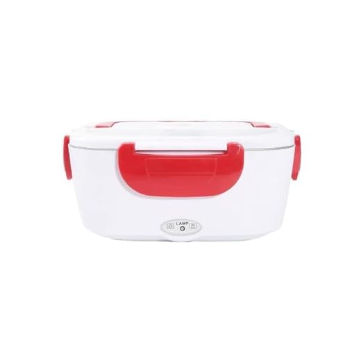 Marmita Elétrica Portátil Bivolt - Aquecimento Rápido no Veículo - Seguro e Prático - Capacidade de 1,5 Litros - Com Tomada 110/220V e Plugue de Carro 12/24V (VERMELHO)