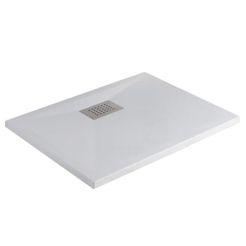 Receveur de douche KINEDO Kinesurf biotec rectangle Blanc 120 x 90 x 4 bonde centre longueur