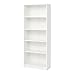 5-Tier Bookcase, Wooden Bookshelf with Open Storage and Anti-Tip Safety Kit, Tall Display Shelf for Living Room, Home Office, Bedroom (White)