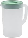 Luqeeg Pitcher en plastique, Grande Capacité Haute Température Proof Jus froid Jus avec limace, Conteneur d'eau de camping pour le thé de jus (Green1)