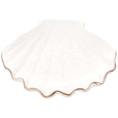 VICASKY Plateau à Bijoux en Céramique 413X453 Pouces Organisateur Bagues Boucles d'Oreilles pour Chambre Bureau Décoratif et Vide-Poches