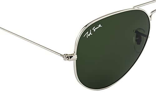 Image of Ted Smith Mens Womens Polycarbonate Uv Protection Metal Pilot Sunglasses
