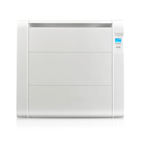 HJM Emisor Térmico Bajo Consumo AMD 1500, Calor Rápido, Programación 24/7, Funciones Ahorro, Turbo Programable, 1500W, Blanco