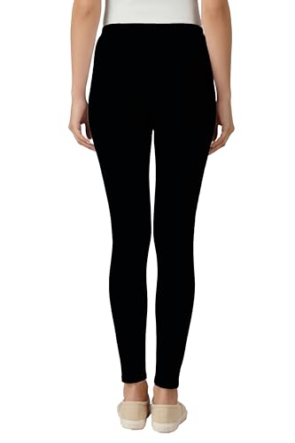 Image of Women's Cotton Lycra Ankle Length Leggings | Regular Rise, Soft 4 Way Stretch Fabric | Casual & Ethnic Wear