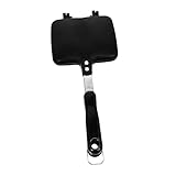 HOLIDYOYO 1 Stück Sandwichhersteller pfannenwender opiekacz do kanapek sandwiches toaster küchen geräte Nicht -STiCK hausgemacht Brotbackplatte Sandwich-Pfanne Aluminiumlegierung Black