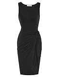 abiti eleganti da cerimonia uomo 95% poliestere + 5% elastan GRACE KARIN Vestito Elegante da Cerimonia da Donna da Party Sexy Abiti Vintage Vita Alta Tinta Unita Nero S