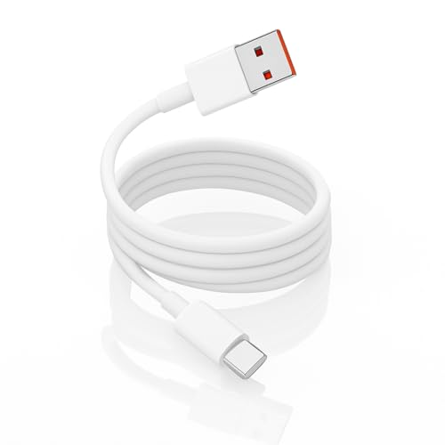 Image of Mi 120W Hypercharge 1M Type C 6A Fast Charging Cable|480Mbps High Speed Data Transfer Compatible With Mi, Redmi 15 Ultra /15 /Note 14 Pro+ /14 /14C /13 /12 /A5 / Poco Android Phone Laptop, White