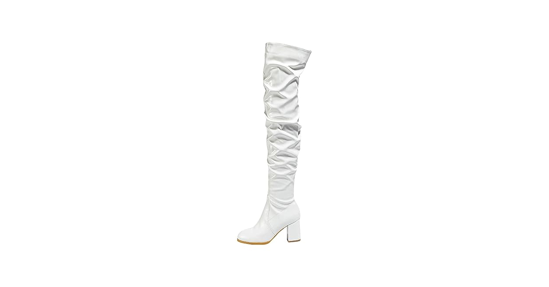 Amazon.com | Dsisskai Women's Leather PU Thigh High Boot