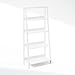 Furinno Ladder Display Shelf, 5-Tier, White