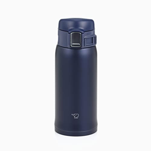 Zojirushi SM-SF36-AD Water Bottle, Direct Drinking [One-touch Open] Stainless Steel Mug, 12.2 fl oz (360 ml), Navy