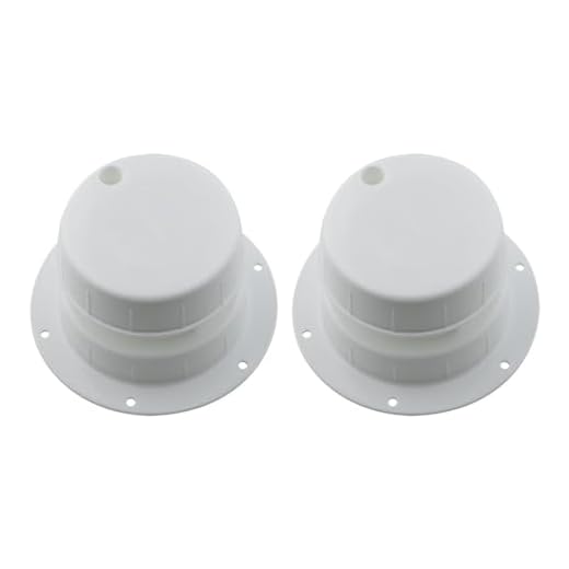 KSJFEQS [Replacement] 2 PCS ABS Plástico Techo Plomería Tapa de ventilación Reemplazo Color Blanco Apto for RV/for Camper/for Remolque/for Autocaravana Accesorios for automóviles
