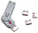 USB Port Blocker with 1 Key and 4 Locks